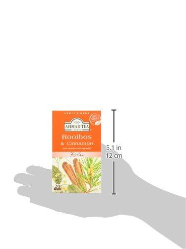 Ahmad Tea Ahmad Tea Herbal Tea, Rooibos & Cinnamon Teabags, 20 ct (Pack of 1) - Decaffeinated & Sugar-Free