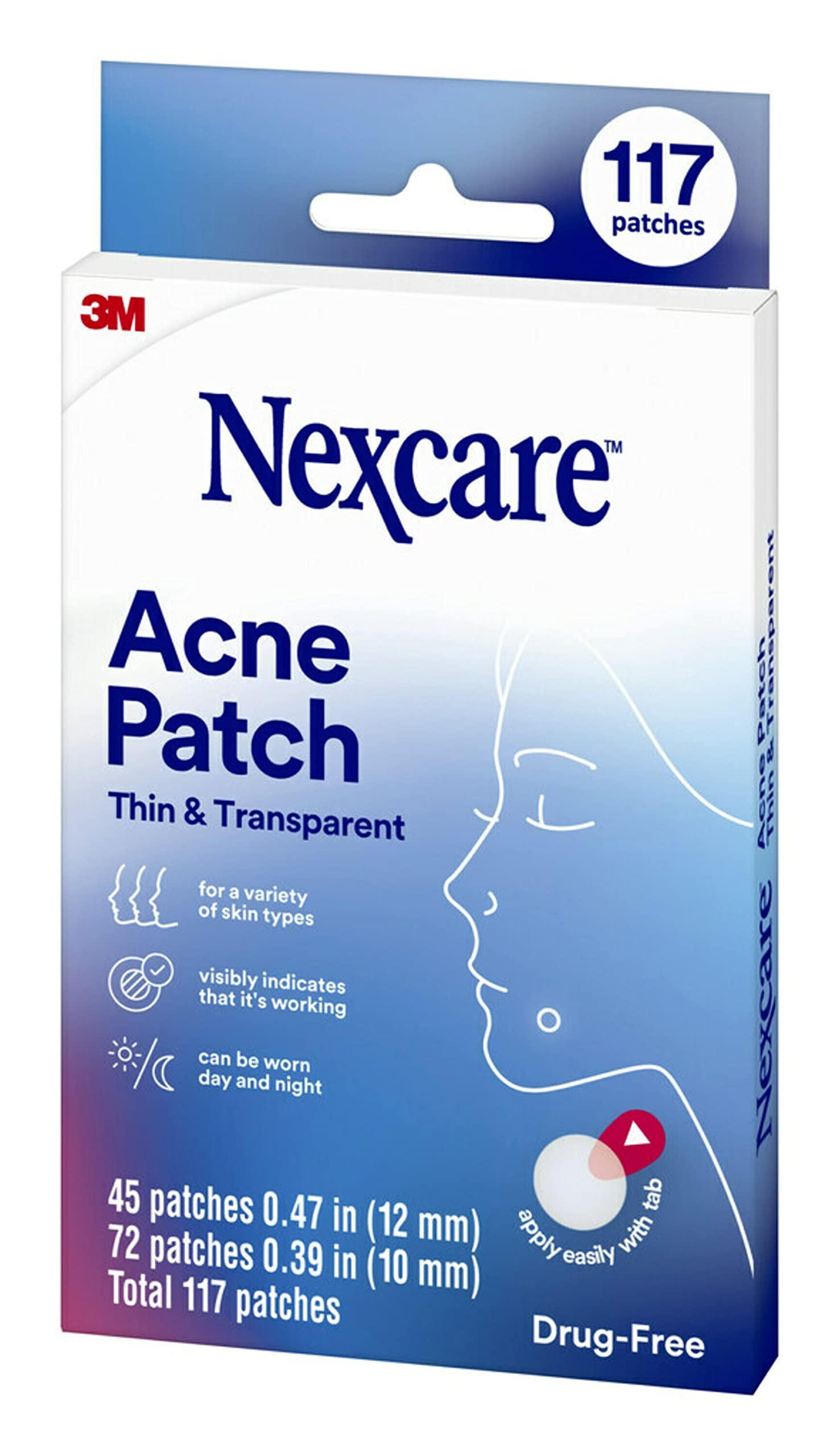 Nexcare Nexcare Acne Cover, Skin Cover Absorbs Pus and Oil from Clogged Pores, Suitable Skincare & Thin and Transparent Acne Patch, Skin Cover Absorbs Pus and Oil from Clogged Pores