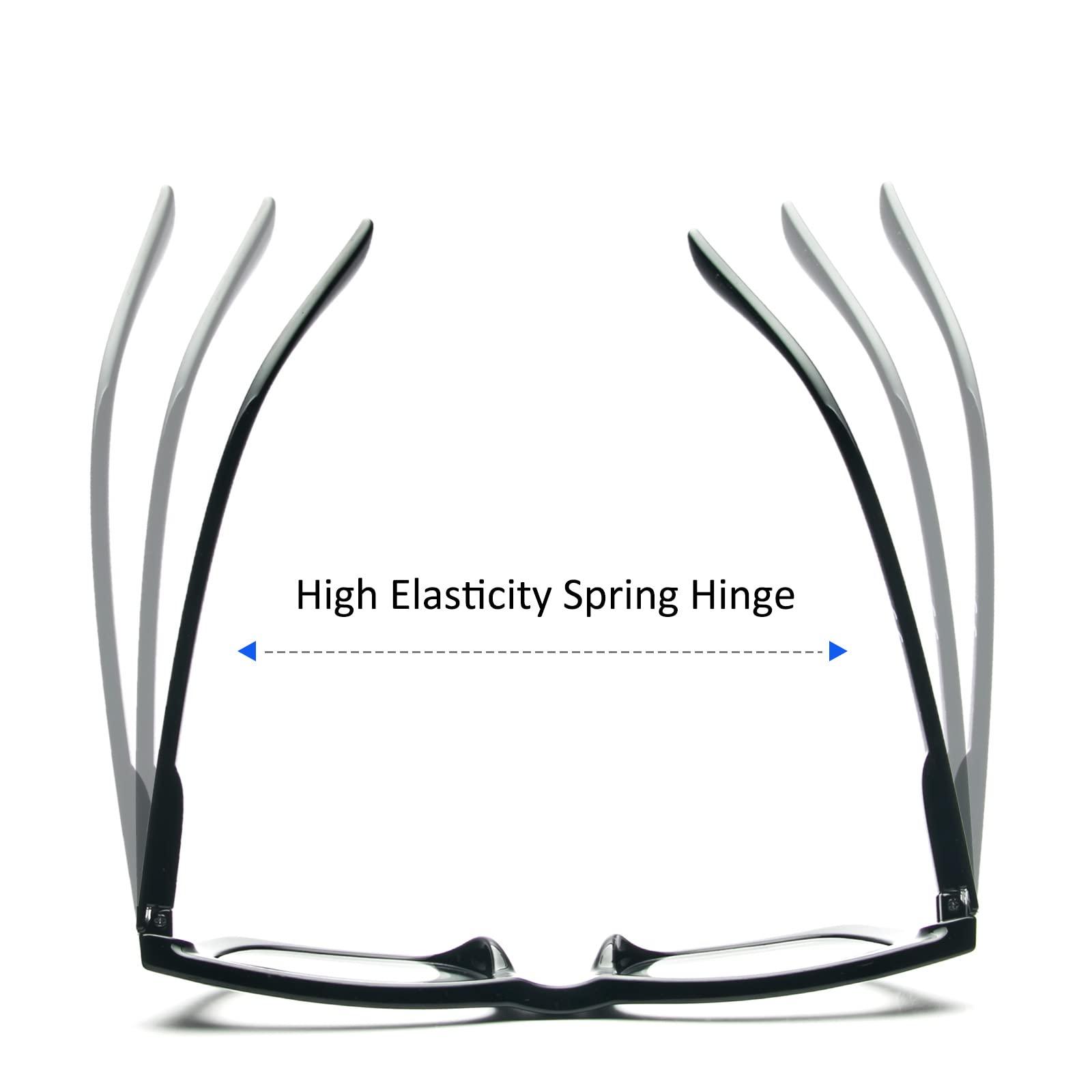 REAVEE REAVEE 3 Pack Oprah Style Reading Glasses for Women Blue Light Blocking, Cute Oversized Square Computer Readers with Spring Hinge 2.25