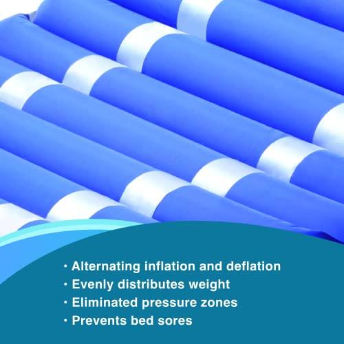 MedVance MedVance Comfort Alternating Air Pressure Mattress Pad with Ultra Quiet Alternating Pump (Mattress & Pump only) | Pressure Sore/Ulcer Prevention and Relief | Use on Medical, Hospital, or Standard Bed