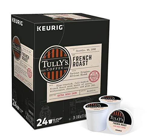 Tully's Tully's Coffee French Roast, Single-Serve Keurig K-Cup Pods, Dark Roast Coffee, 24 Count