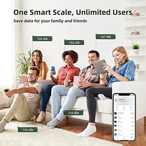 Posture Scale for Body Weight, Posture Digital Bathroom Scale Large LED Display Weight Scale, High Accurate Body Composition Analyzer with BMI with Free Smartphone APP, 400Lb,Green