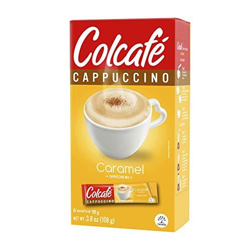 COLCAFE Colcafé Caramel Cappuccino Instant Mix | Convenient & Portable Packs | 100% Colombian Coffee | Make Hot or Cold | 6 Count (Pack of 2)