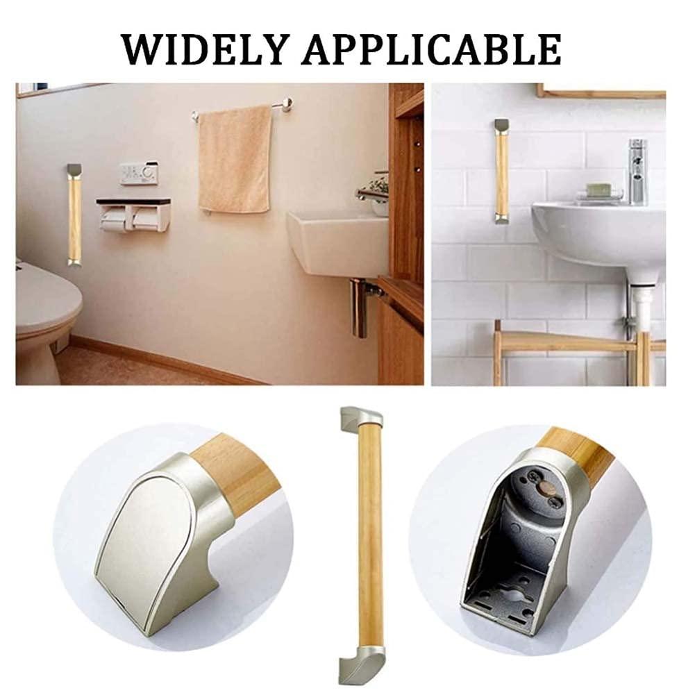 WeBert Bathroom Grab Rails,Shower Handles for Elderly, Wood Grab Rail Bathroom Balance Bar, Safety Hand Rail Support, Non-Skid, Assist Bath Handle for Seniors, Disabled and Handicap (Color : Black Walnut Co