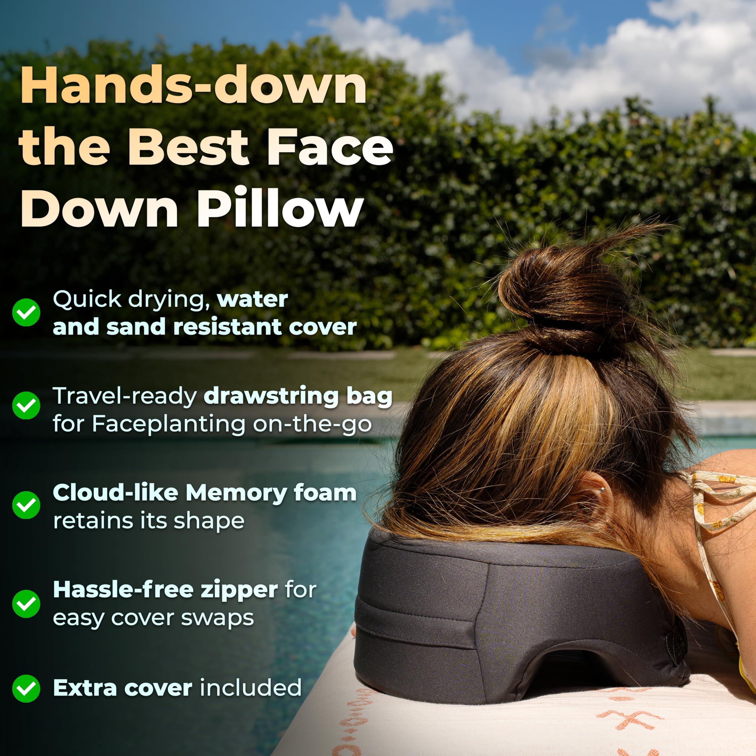 ZENCLOUD9 Faceplant Face Down Pillow - Adjustable Memory Foam Stomach Sleeping Pillow - Face Down Pillow after Eye Surgery - Massage Headrest for Bed - and Prone Cushion for Rest and Recovery Reimagined