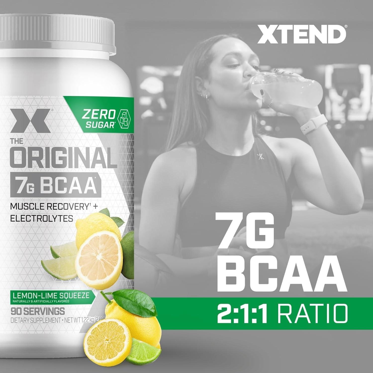 Xtend Xtend XTEND Original BCAA Powder 7g BCAA and 2.5g L-Glutamine, Sugar Free Post Workout Muscle Recovery Drink with Amino Acids for Men & Women, 90 Servings