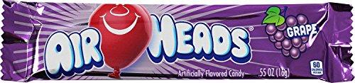 Airheads AIRHEADS CANDY INDIVIDUALLY WRAPPED BARS, GRAPE, NON MELTING, 0.55 OUNCE