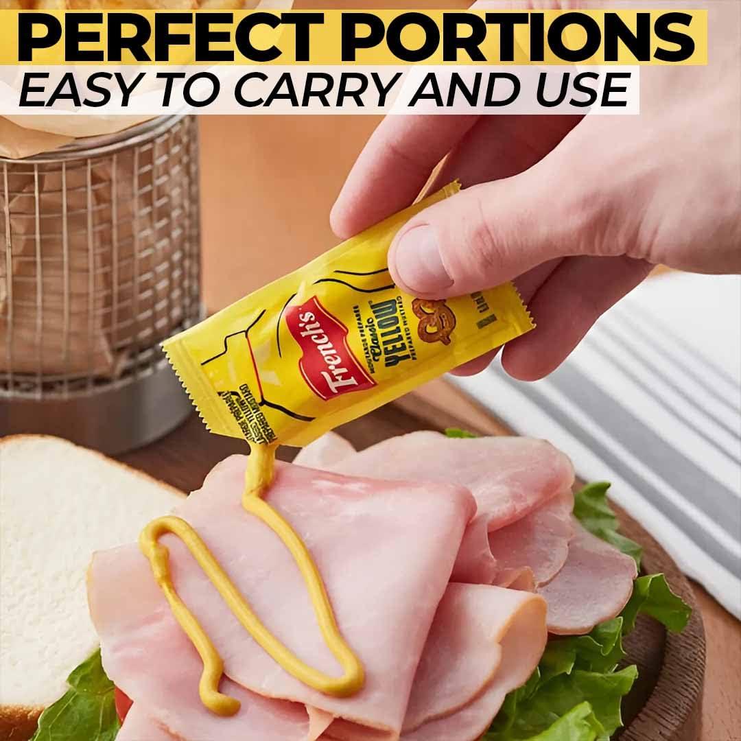 Velvet Nook Individual Condiment Packets Variety Pack 150-Count - 50 Packs of Each: Ketchup Packets, Mayo Packets and Mustard Packets Single Serve - Perfect Mini Travel Condiments for BBQ, Picnic, Events