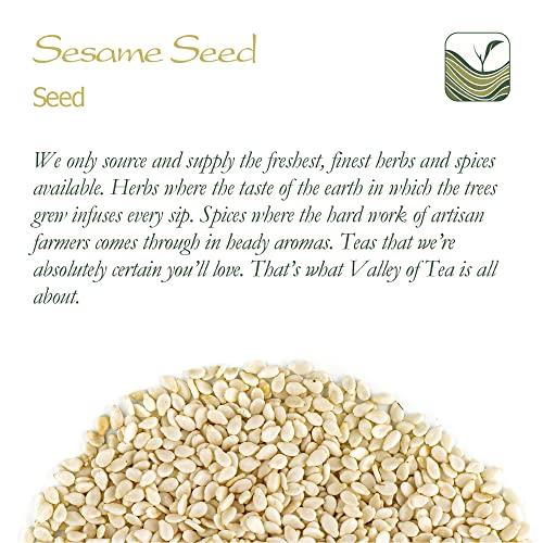 Valley of Tea Sesame Seed White Organic Quality - Raw and Shelless - Organic Sesame Seeds Raw Sesame Seeds Organic Sesam Sesame White Seeds White Sesame Seed Raw Sesame Seed Organic Raw Sesamese Seeds
