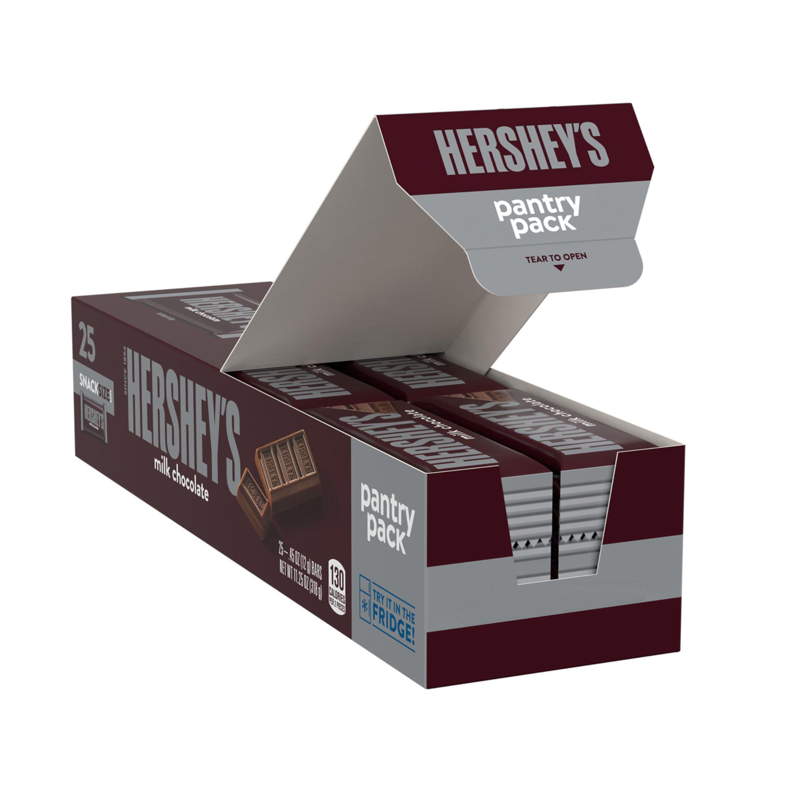 HERSHEY\'S HERSHEY\'S Milk Chocolate Snack Size, Candy Bars, 0.45 oz (25 Pieces)