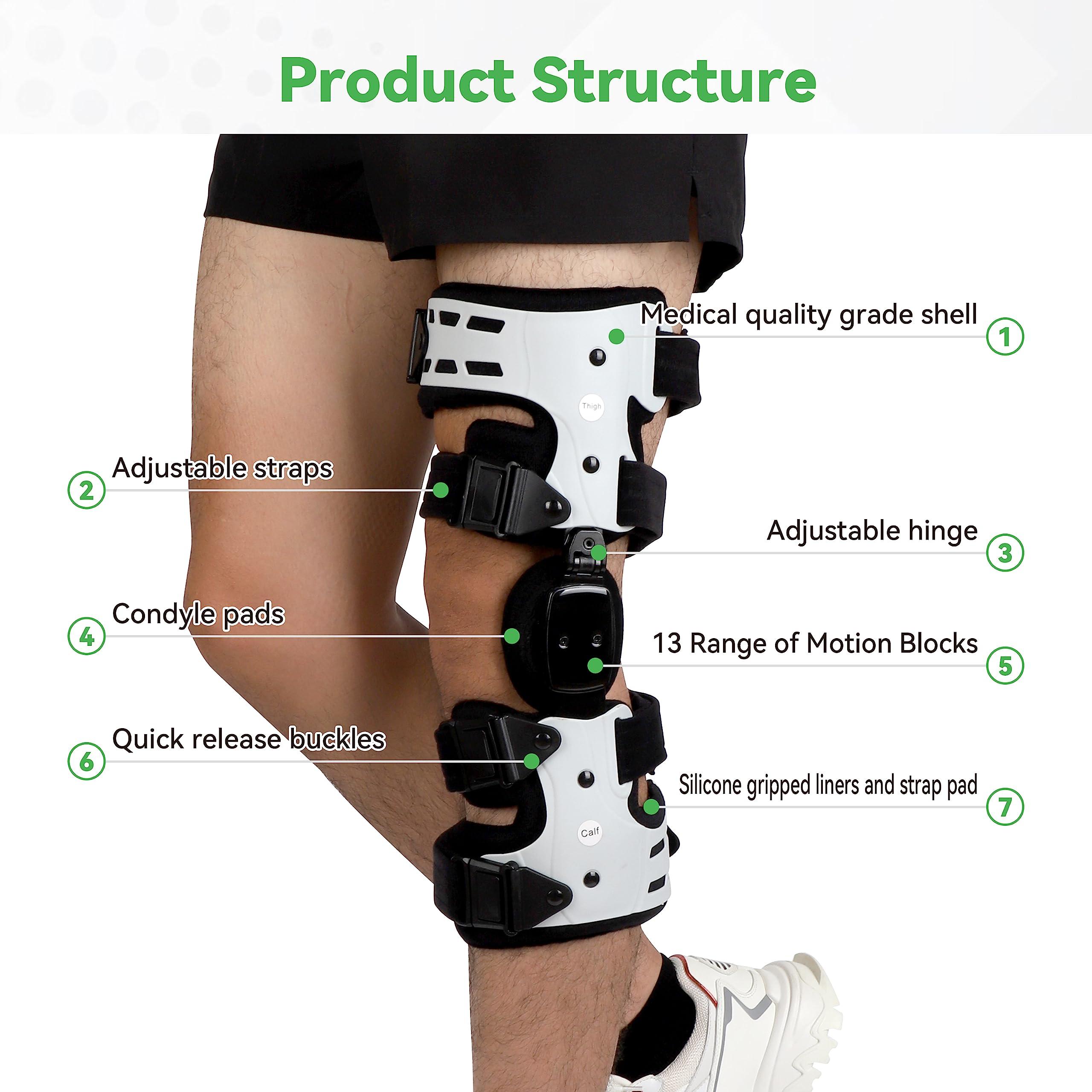 Orthomen Orthomen OA Unloader Knee Brace - Support for Arthritis Pain, Osteoarthritis, Cartilage Defect Repair, Avascular Necrosis, Bone on Bone Knee Joint Pain and Degeneration (Medial/Inside - Right)