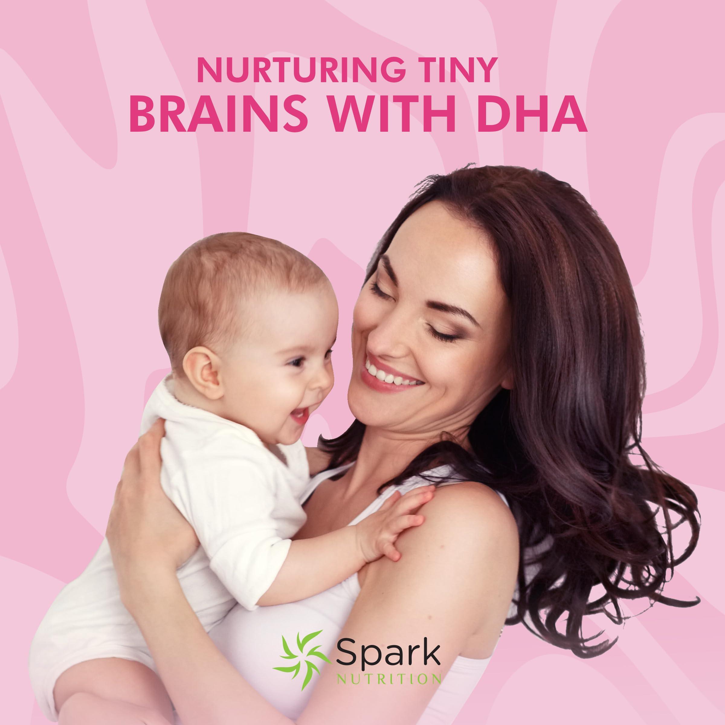 Spark Nutrition Pregnaforte 1 a day Prenatal vitamins for women 2 month: Folic acid, Fish Oil Omega 3 DHA/EPA, Vitamin D3, B6, Vitmain B12, C, E, Calcium, Iron, Magnesium, Zinc supplement FSA HSA eligble multivitamin