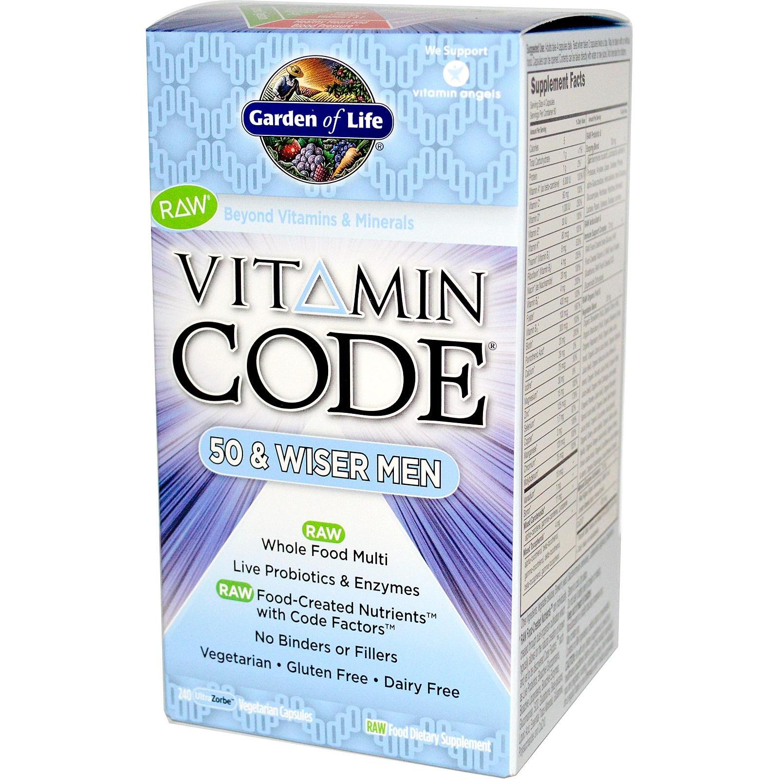 Garden of Life Vitamin Code 50 and Wiser Men's Formula - 240 ct