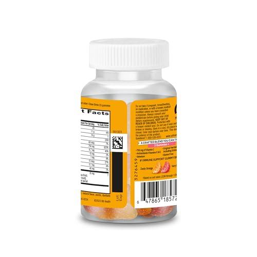 Airborne Airborne 750mg Vitamin C Gummies For Adults, Immune Support Supplement with Powerful Antioxidants Vitamins A C & E - 21 Gummies, Assorted Fruit Flavor