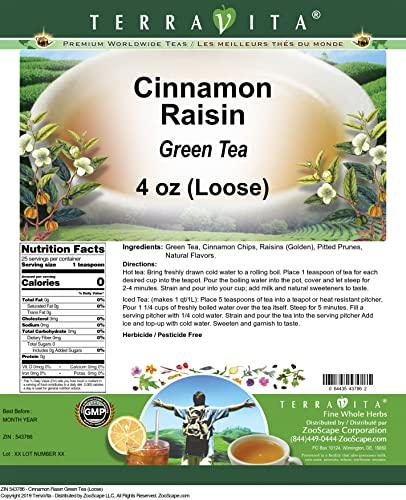 TerraVita Cinnamon Raisin Green Tea (Loose) (4 oz, ZIN: 543786) - 2 Pack