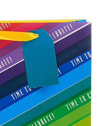 UK Greetings UK Greetings Multipack Of 6 Large Gift Bags With Tags For Any Occasion - Rainbow Design