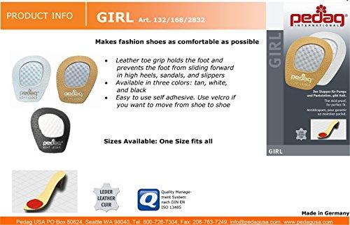 pedag pedag Girl Anti-Slip Forefoot Inserts for High Heel Footwear, Handmade in Germany, Sandals Pumps and Mules, Textured Grip, Real Leather, One Size Fits All, Black, 3 Pair
