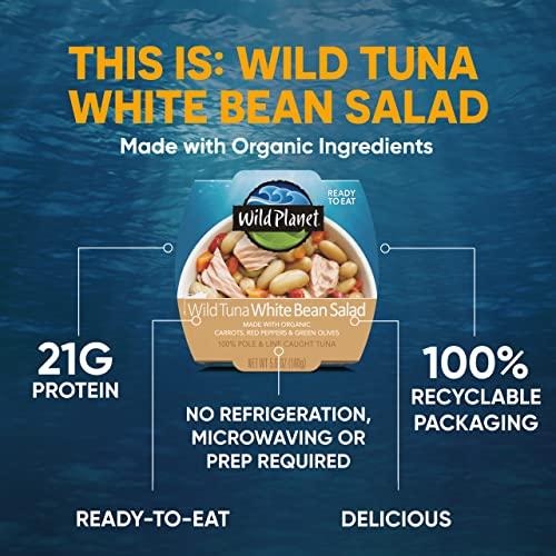 Wild Planet Wild Planet Ready-To-Eat Wild Tuna White Bean Salad With Organic Chickpeas, Carrots, Red Peppers & Green Olives 5.6oz (Pack Of 12)