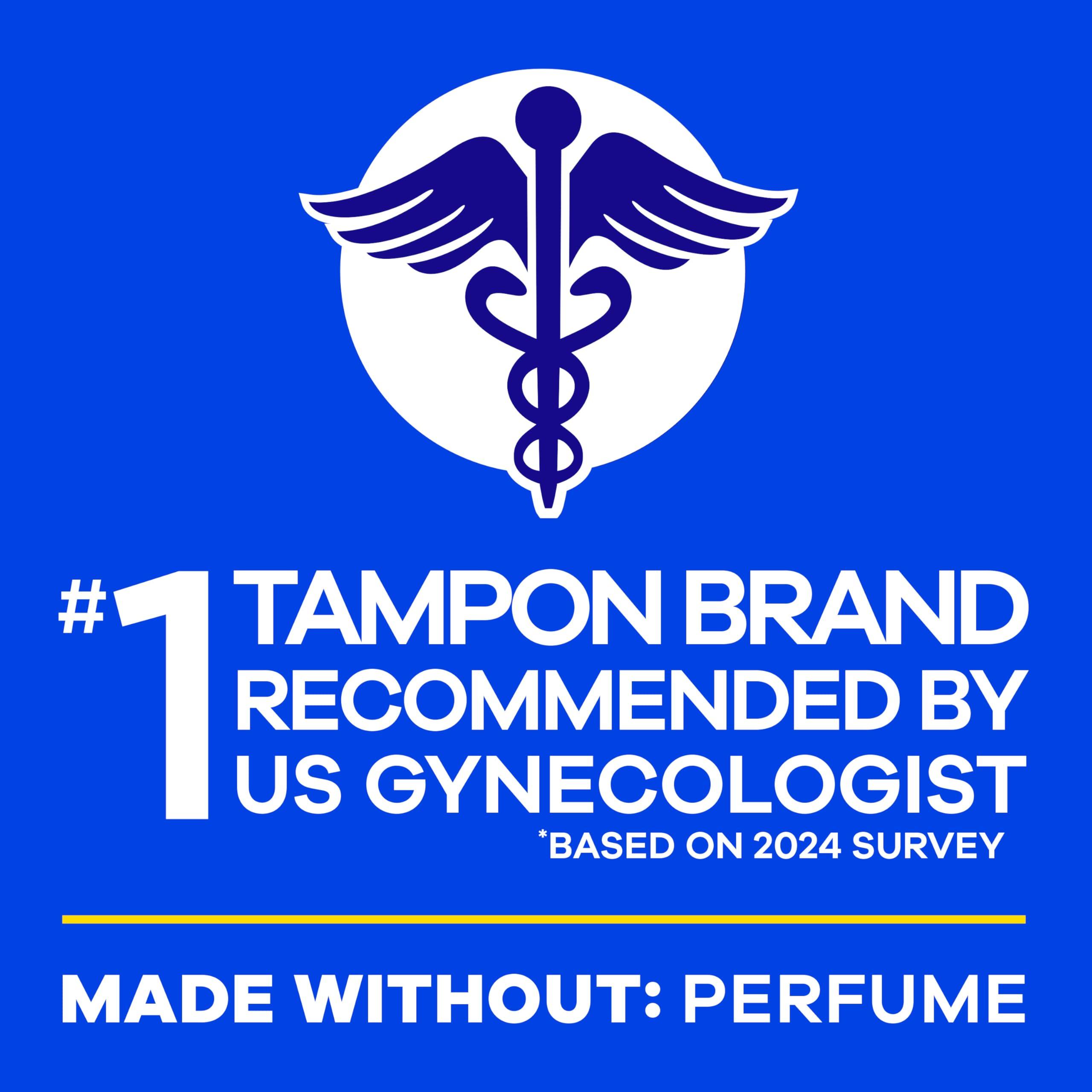 Tampax Tampax Pearl Tampons Multi Pack, with LeakGuard Braid, Regular/Super/Super Plus Absorbency, Unscented, 47 Count