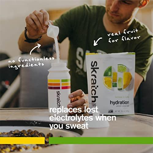 Skratch Labs Skratch Labs Hydration Powder | Sport Drink Mix | Electrolytes Powder for Exercise, Endurance, and Performance | Lemon + Lime | 20 Servings | Non-GMO, Vegan, Kosher