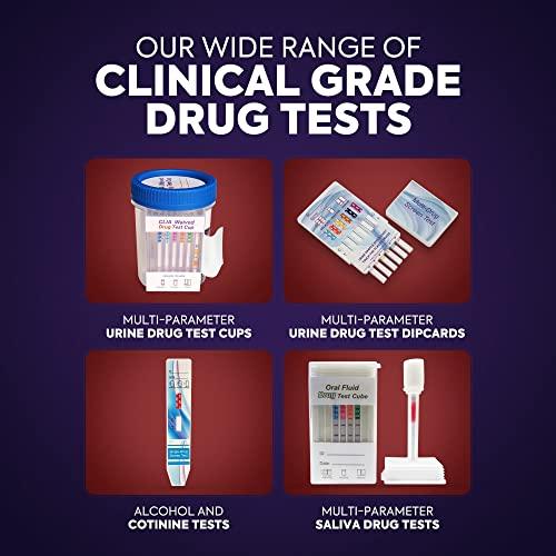DIAGNOX HEALTH Accurate Urine Drug Test Kit - 10 Panel at Home Drug Test Cup with Clicker & Temperature Strip - CLIA Waived, 510k Cleared with SAMHSA Cutoff Levels [25 Test Cups]