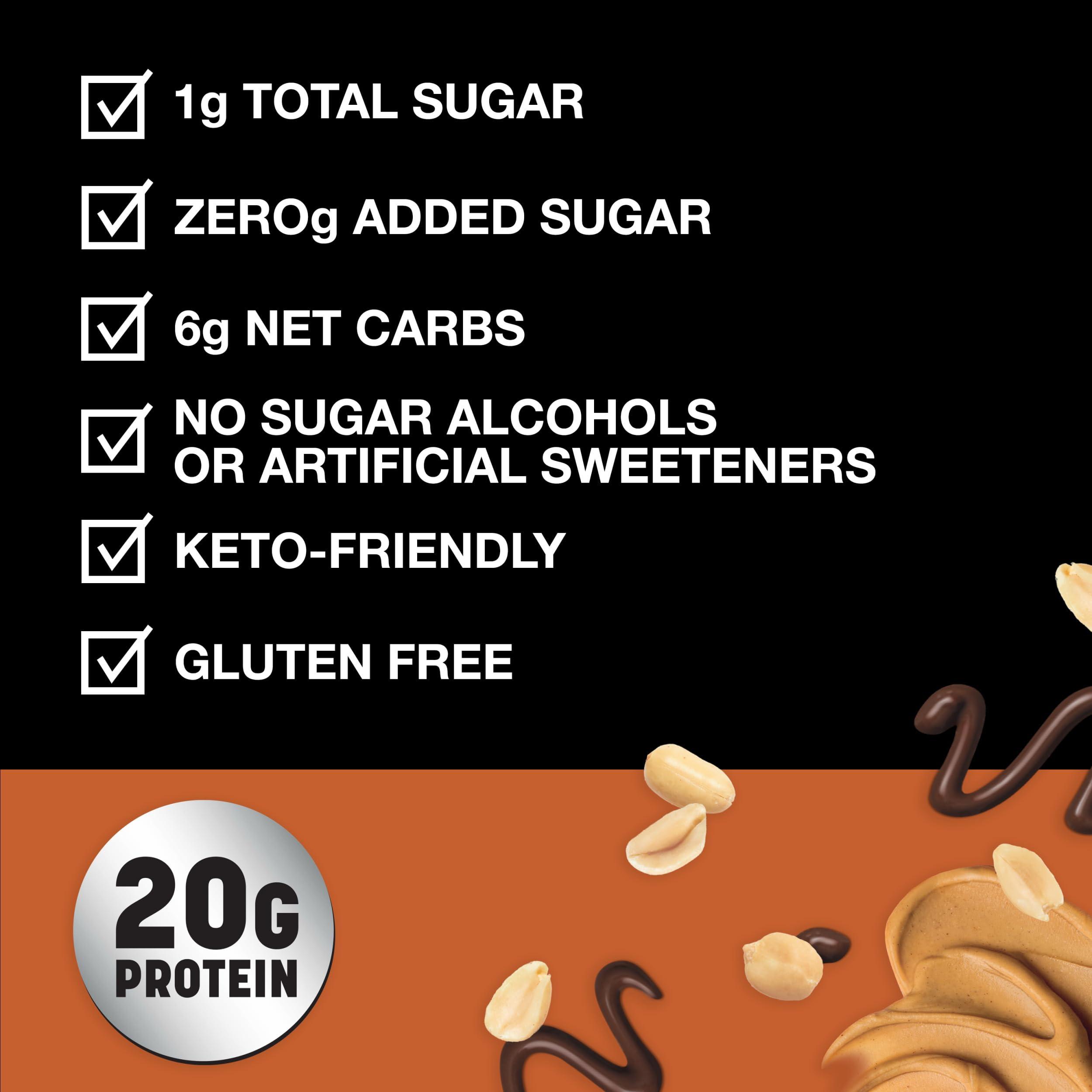 KIND KIND Protein MAX Crispy Chocolate Peanut Butter Snack Bars, 20g of Protein, Keto Friendly, 1g of Sugar Per Bar, Gluten Free, 12 Count Box