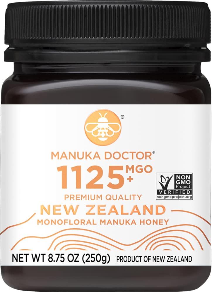 Manuka Doctor MANUKA DOCTOR - MGO 1125+ Manuka Honey Monofloral, 100% Pure New Zealand Honey. Certified. Guaranteed. RAW. Non-GMO (8.75 oz)