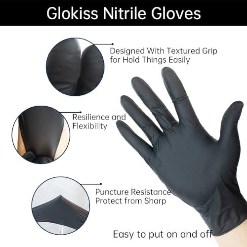 GLOKISS GLOKISS Disposable Nitrile Gloves Latex Free Rubber Cleaning Gloves 5 Mil,Food Safe Cooking Gloves Working Gloves (100, XL)