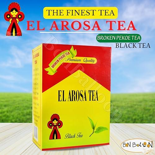El Arosa AlArousa Kenyan Black Tea Kharaz Al Arousa El Arosa ElArosa Natural Broken Pekoe Daily Fresh Teas Cup (3.52 oz / 100 gm) Natural Traditional Arabian Strong Rich Pure