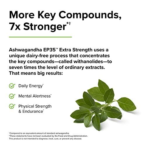 Terry Naturally Terry Naturally Ashwagandha EP35 Extra Strength - 60 Capsules - Powerful Adaptogen - Non-GMO, Vegan - 60 Servings