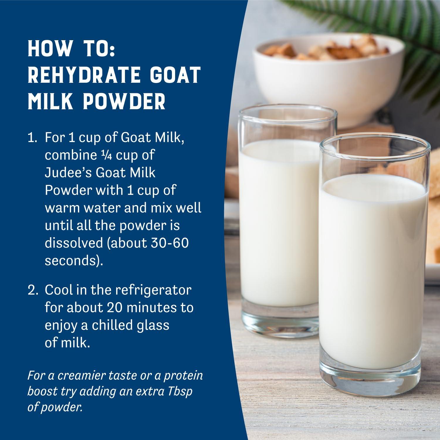 Judee's Gluten Free Judee's Goat Milk Powder 1.5 lb - Blends Well in Smoothies and Great for Baking - Convenient for Travel, Hiking, and Camping - Non-GMO, Gluten-Free and Nut-Free