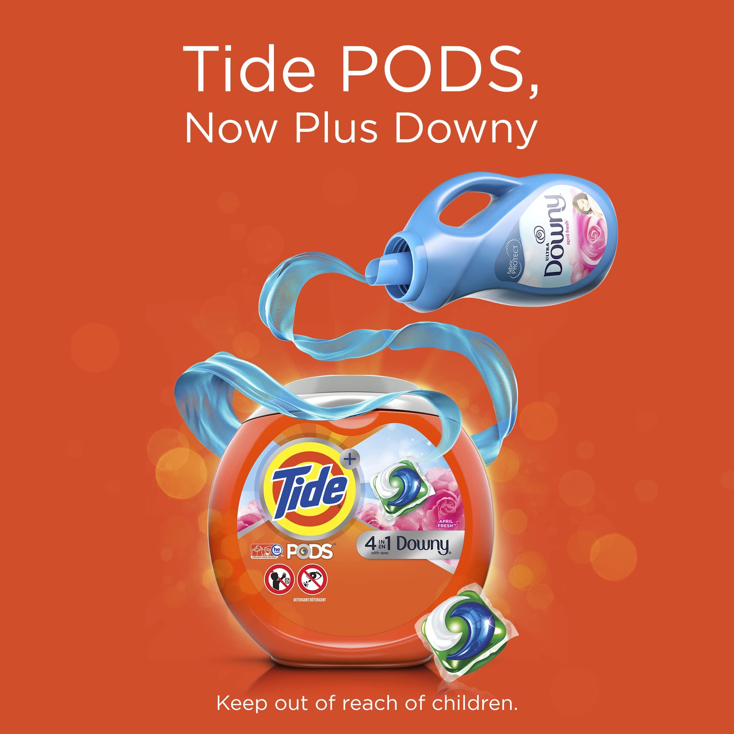 Tide Tide PODS with Downy, Liquid Laundry Detergent Pacs, April Fresh, 3 Bag Value Pack, 75 count