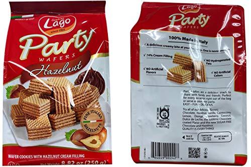 Snack Gastone Lago Party Wafers Hazelnut Cream Filling - 8.82 oz (Pack of 2)