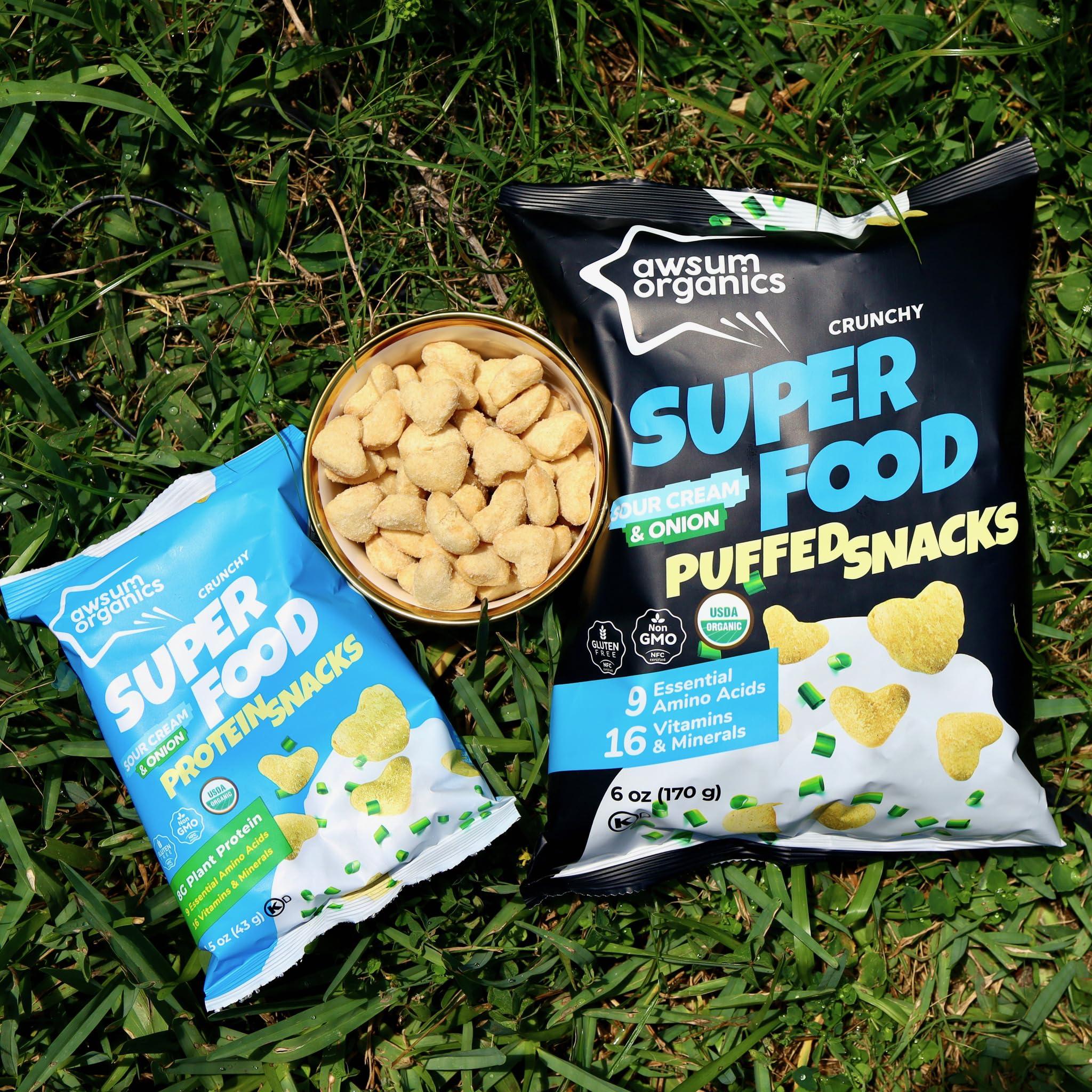 Awsum Organics Awsum Organics Healthy Snacks | Care Package | Snack Box | Grab And Go | Variety Pack | Sour Cream and Onion | Women Men Adult Kids Teens