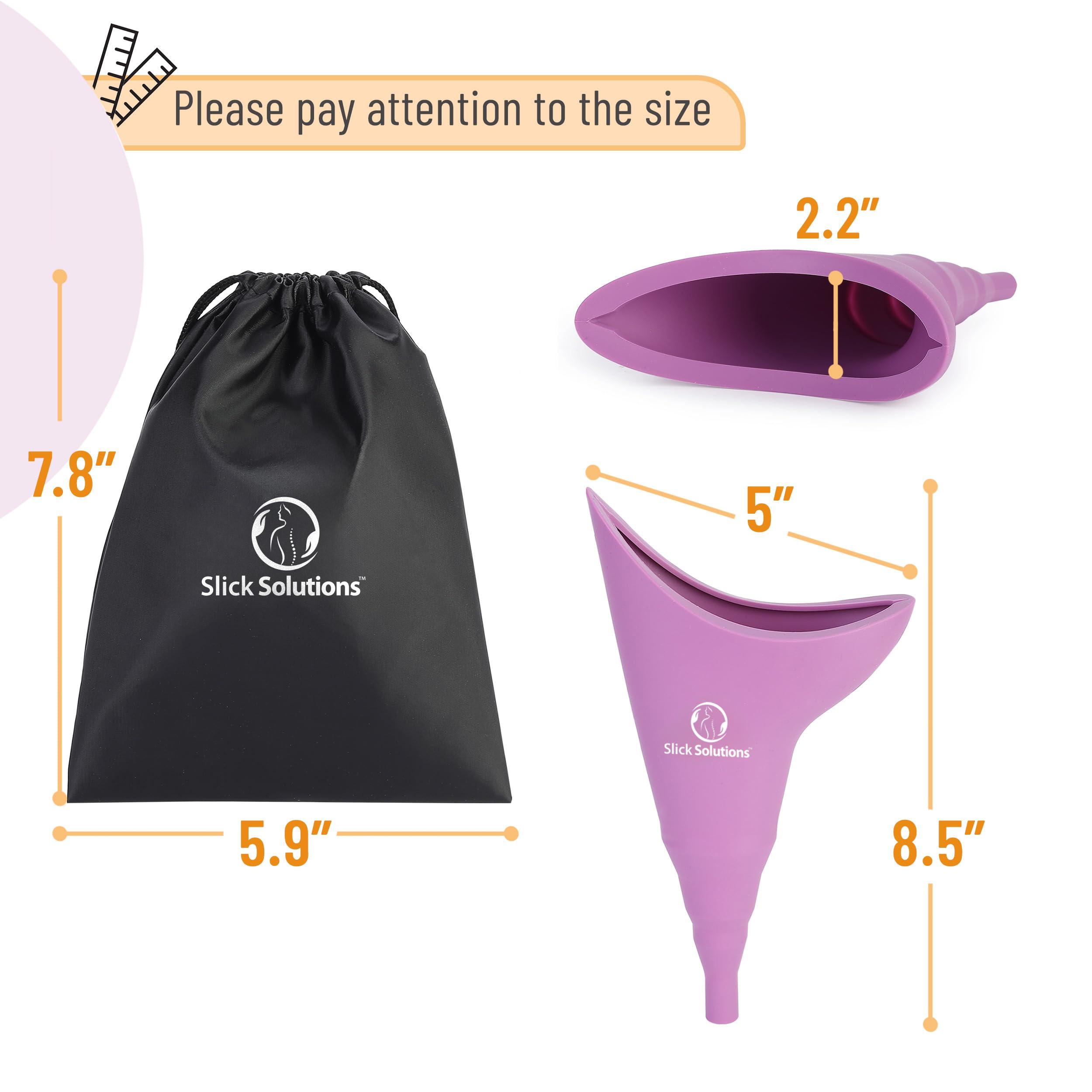 Slick Solutions Slick- Female Urination Device, Purple Female Urinal, Urinal for Women, Pee Funnel for Women, Womens Pee Funnel, Portable Urinal for Women, Female Pee Funnel, Womens Urinal Funnel, Womens Urinal
