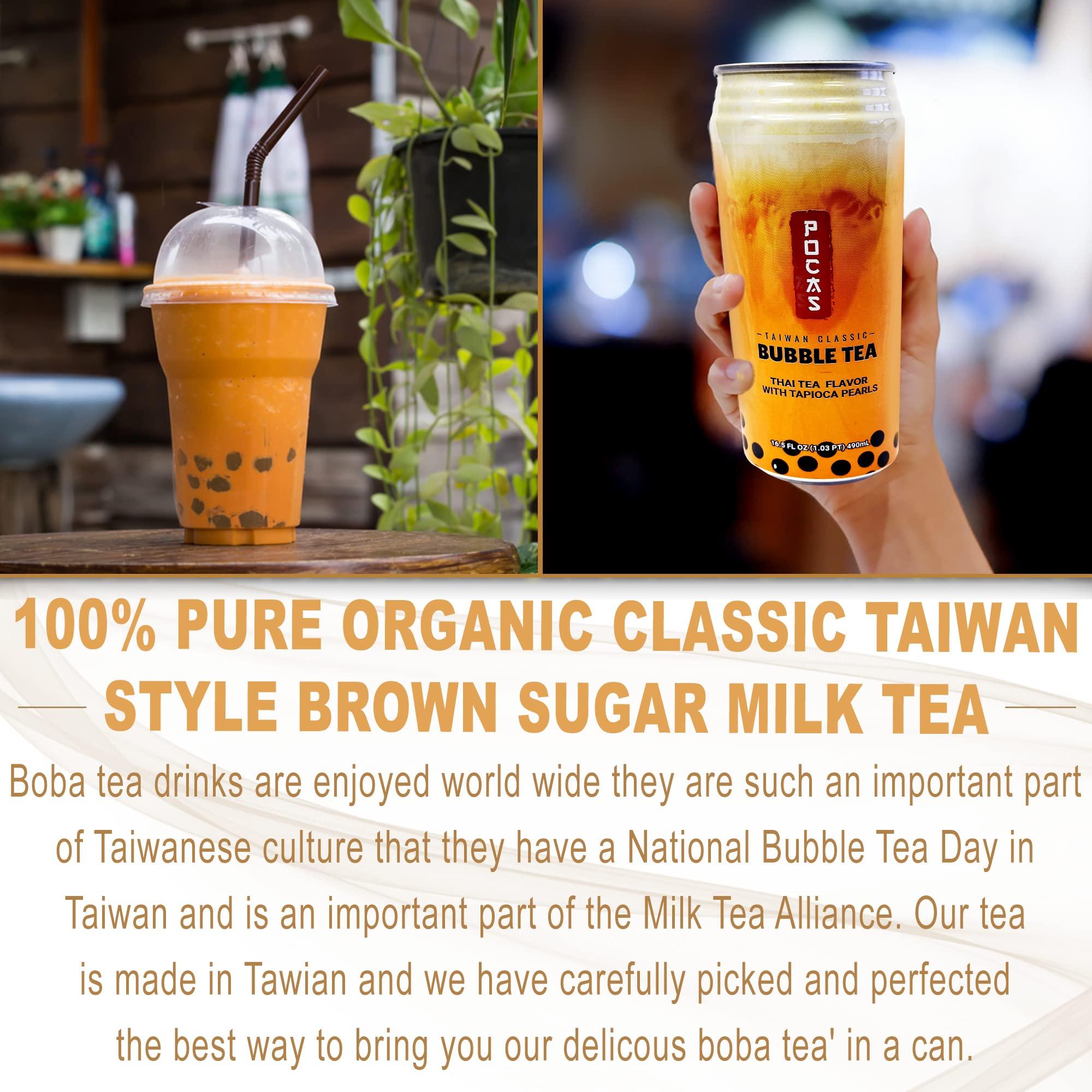 Pocas International POCAS BUBBLE TEA, Classic Taiwan Style Milk Tea with Tapioca Pearls. Ready to serve boba tea (9)