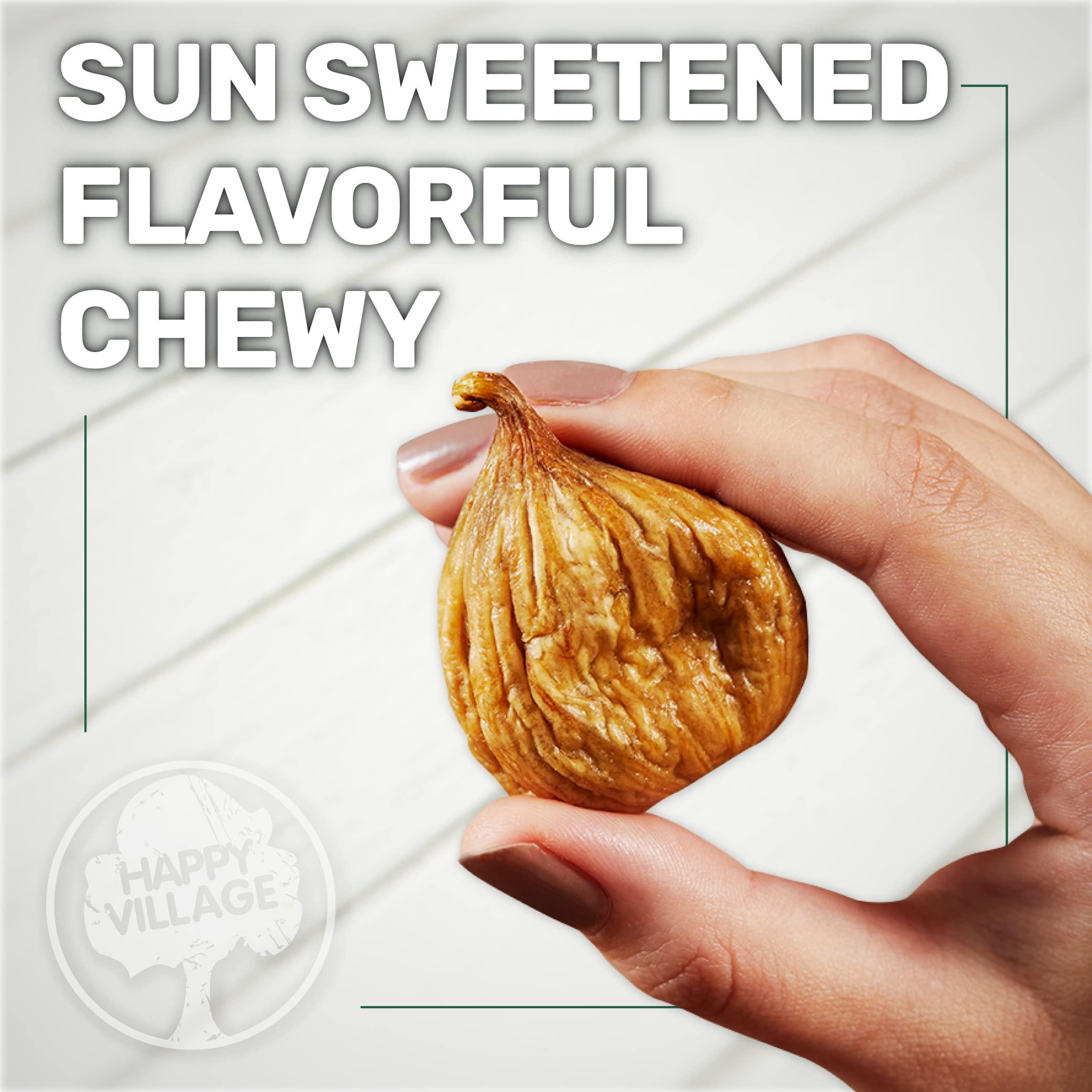 Happy Village Happy Village Organic Turkish Dried Figs, No Sugar Added Dried Fruit, 40 OZ Resealable Pack - Kosher, Non-GMO, Unsweetened, Unsulfured, Vegan, Sun-Dried Organic Figs