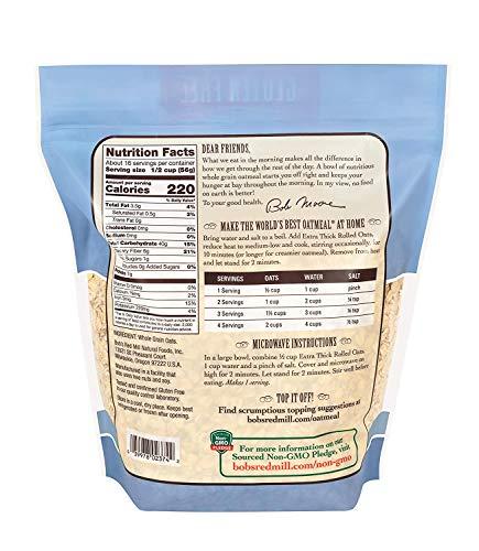 Bob's Red Mill Bob's Red Mill Gluten Free Extra Thick Rolled Oats (32 Ounce, Pack of 2)