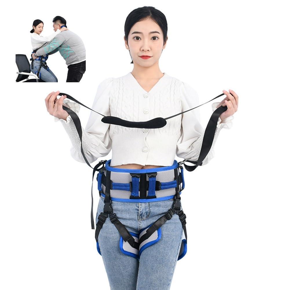WEEOATAR WEEOATAR Medical Nursing Gait Belt, Non-Slip Transfer Nursing Sling with Handles, Mobility Standing and Lifting Aid Transfer Belts for Disabled, Elderly, Injured (Blue)