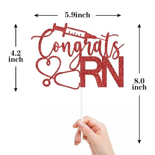 Zatain Congrats RN Cake Topper, Congrats Nurse, Future Nurse, Registered Nurse, Nursing School Graduation Party Decorations