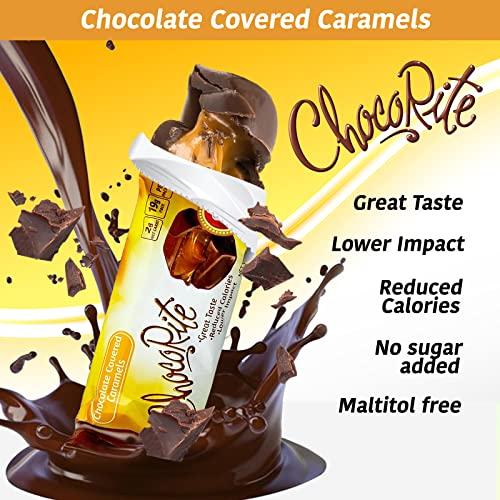 Chocorite ChocoRite - Diet Chocolate Covered Caramels - 16/Box - High Fiber - Low Calorie - No Sugar Added