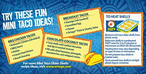 Ortega Ortega Mini Taco Slider Shells, Yellow Corn, 4.4 Ounce, 18 Shells (Pack of 2)