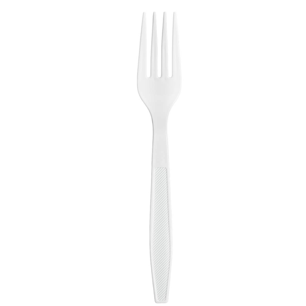 Comfy Package Comfy Package [500 Count] Heavy Duty White Plastic Forks, Extra Heavyweight Disposable Forks Perfect for Restaurants, Parties, and Dinner