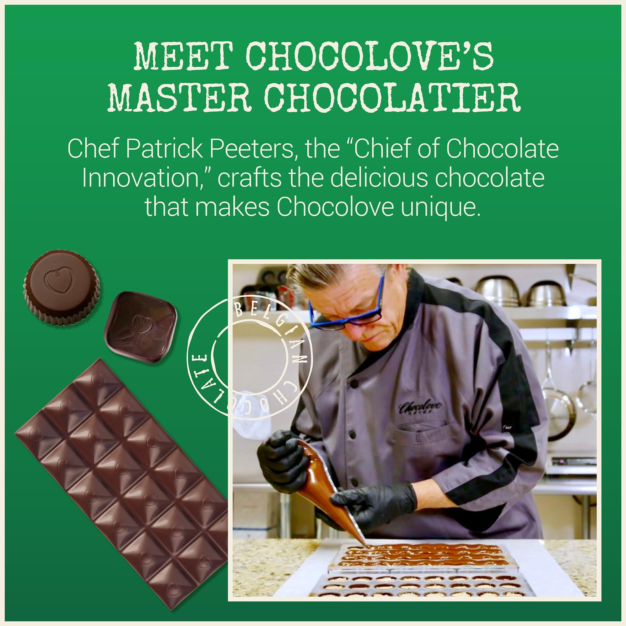 Chocolove Chocolove Mint Crme Chocolate Bites | 55% Cocoa | Refreshing Mint Filling | Crafted with Premium Belgian Dark Chocolate | Dairy-Free, Non-GMO, & Gluten-Free, 3.5 oz Pack (8 Pack)