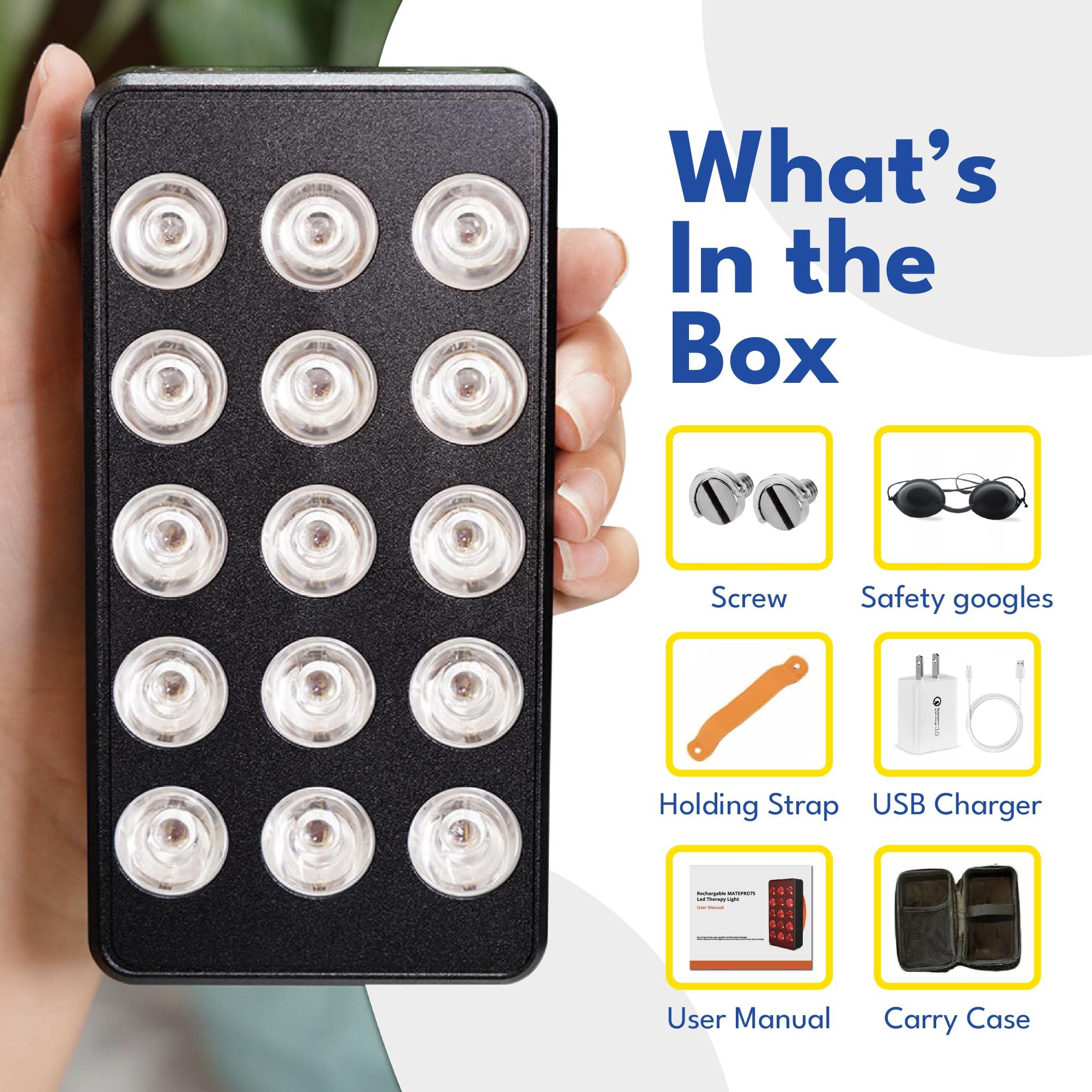 American Wellness Authority American Wellness Authority FX35 Portable Red Light Therapy Device for Face,Rechargeable Near Infrared Light Therapy Panel for Body Pain Relief, FSA Eligible Items Only List