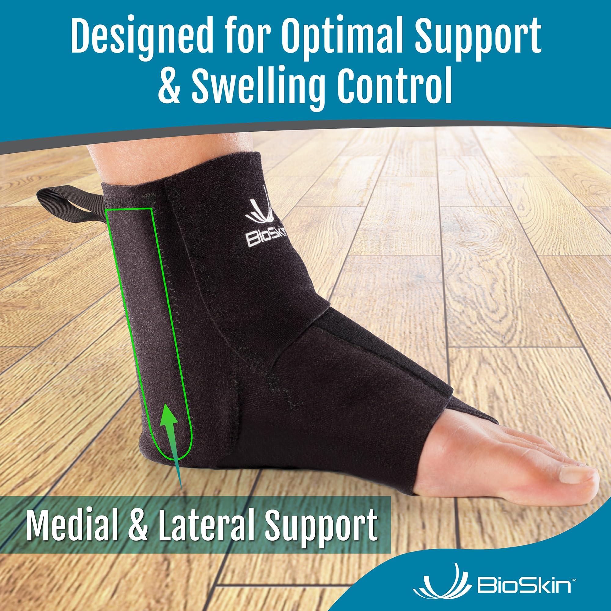 BIOSKIN BioSkin Ankle Wrap Compression Brace - Ankle Support Brace for Post-Op Foot or Ankle Surgery, Sprained Ankle, For Women and Men, HSA or FSA Eligible