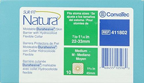 ConvaTec SUR-FIT NATURA Sur-fit natura durahesive moldable skin barrier, 10 Count