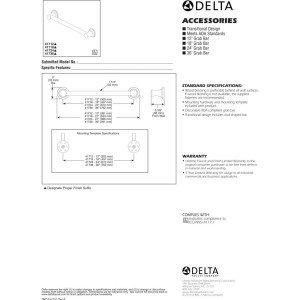 DELTA FAUCET DELTA FAUCET 41736-CZ, 36-Inch, Champagne Bronze