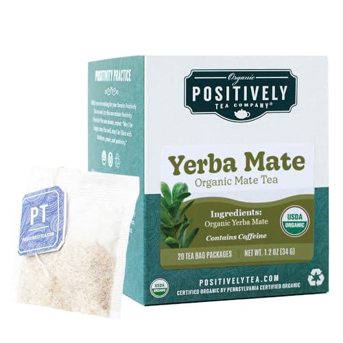 Organic Positively Tea Company Organic Positively Tea Company, Yerba Mate Tea Bags (Unsmoked), 20 Count