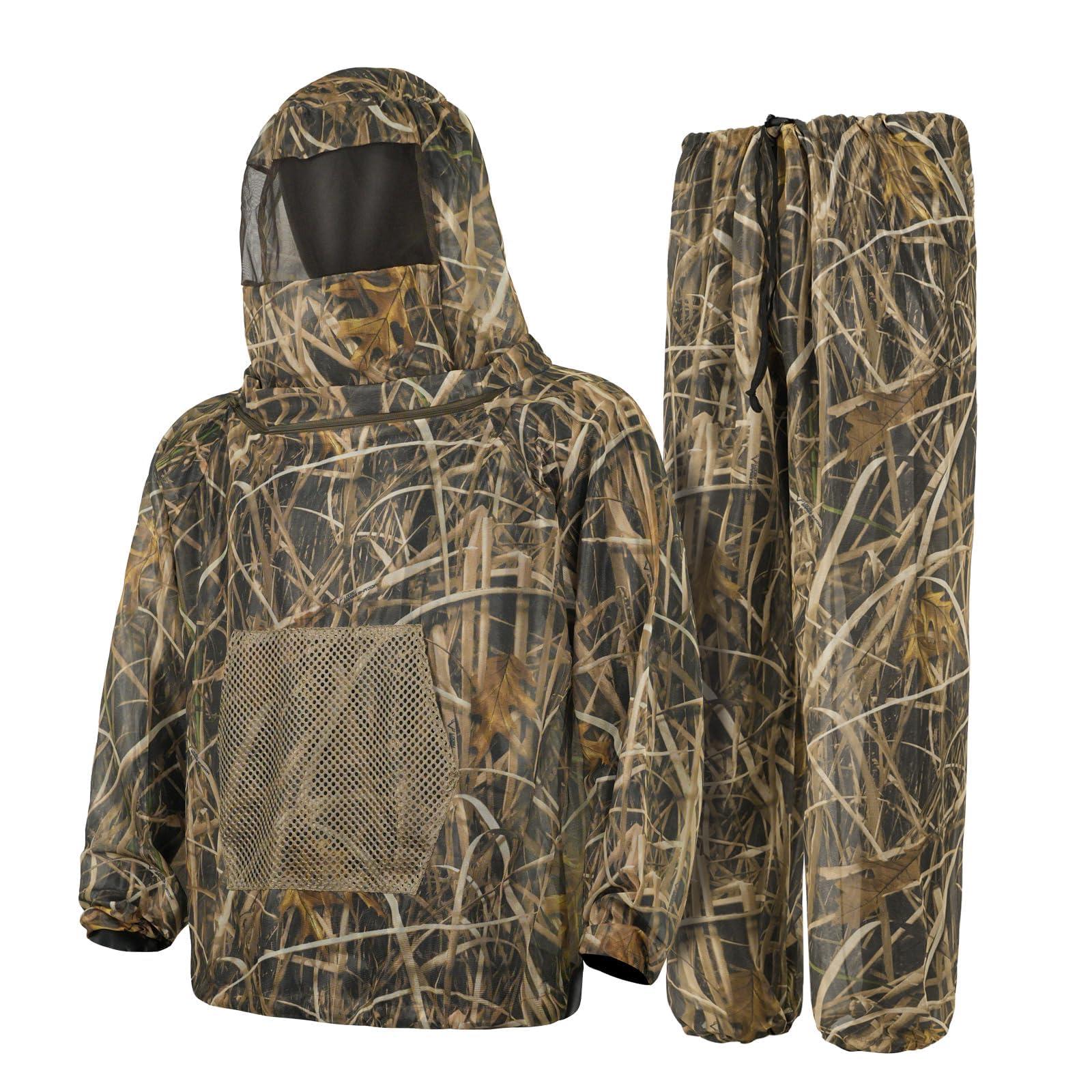 LOOGU LOOGU Mosquito Suits, Net Bug Pants & Jacket Hood Sets - Ultra-fine Mesh - With Fishing, Hiking, Camping and Gardening